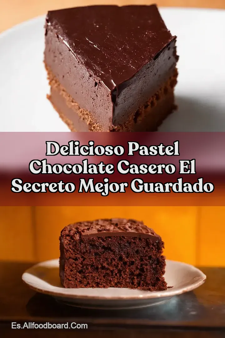Delicioso Pastel Chocolate Casero El Secreto Mejor Guardado