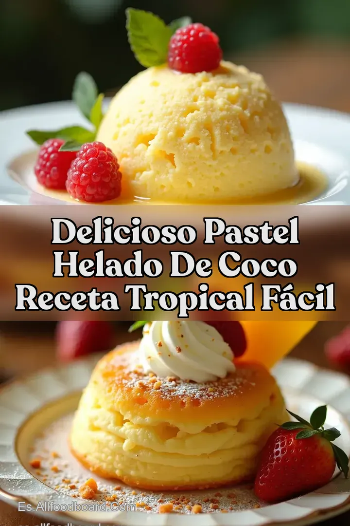 Delicioso Pastel Helado de Coco Receta Tropical F&Aacute;CIL
