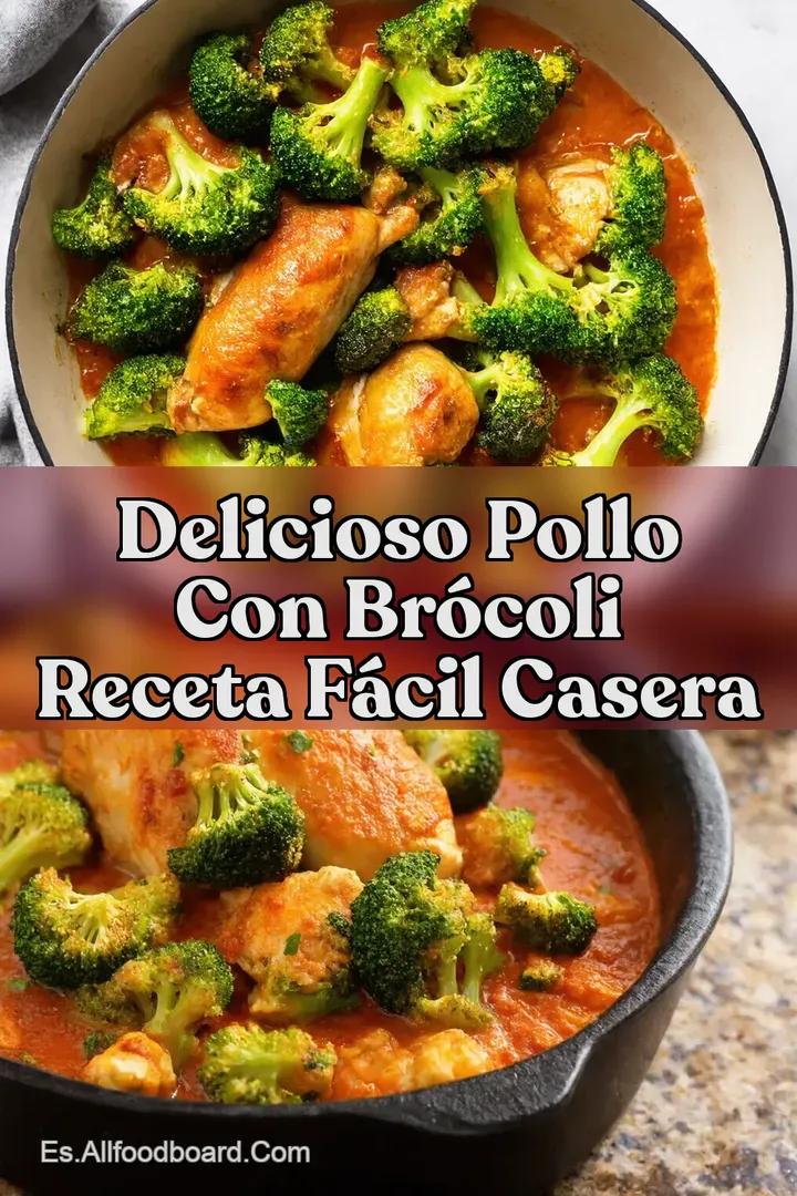 Delicioso Pollo con Br&oacute;coli Receta F&aacute;cil Casera