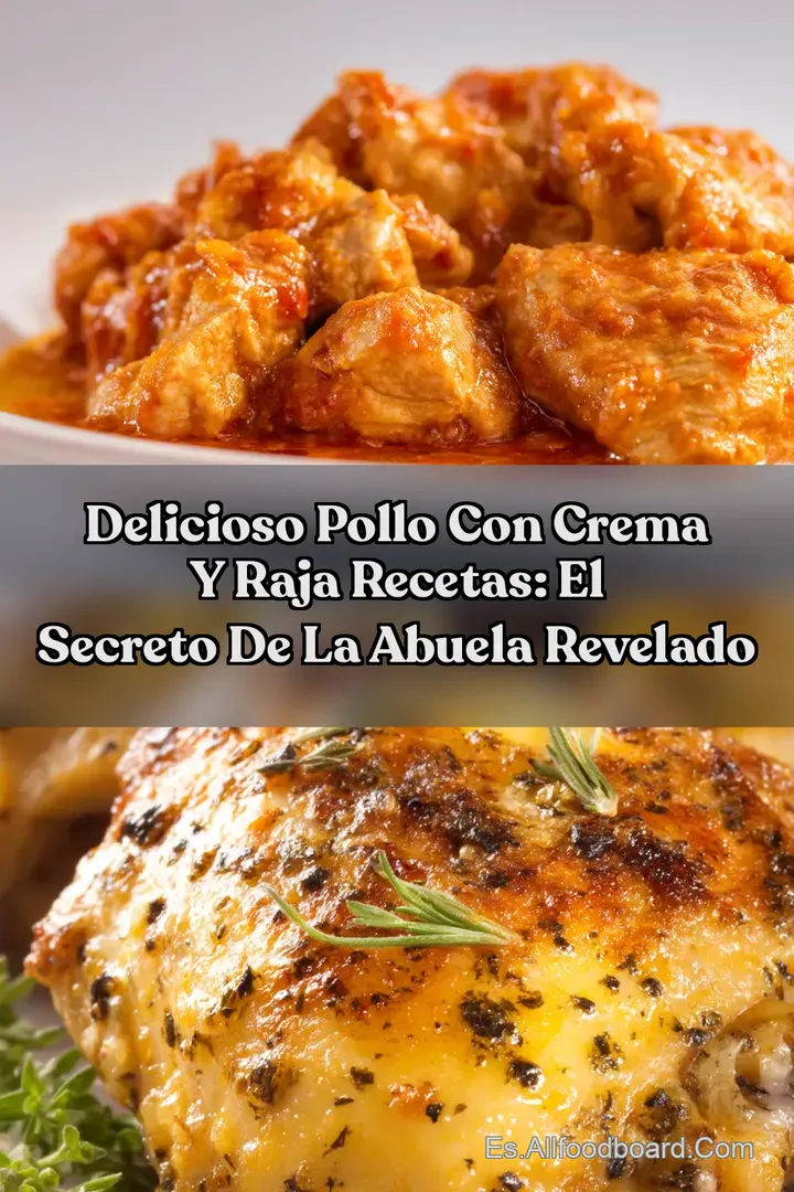 Delicioso Pollo Con Crema Y Raja Recetas: El Secreto de la Abuela Revelado