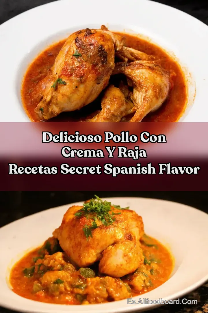 Delicioso Pollo Con Crema Y Raja Recetas Secret Spanish Flavor