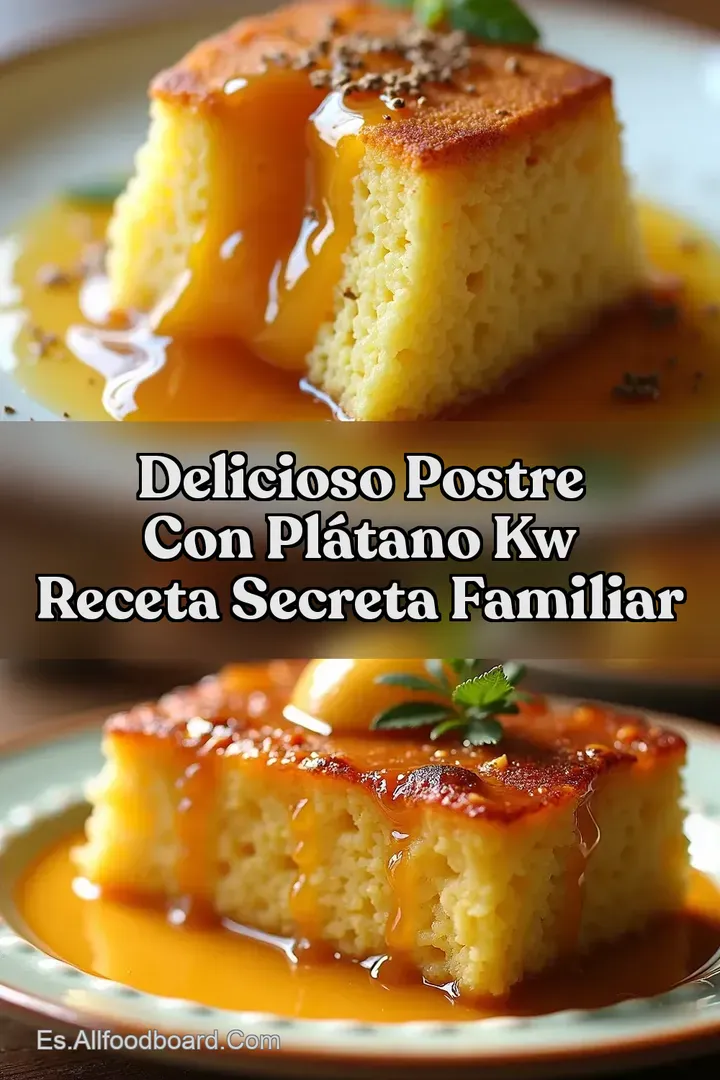 Delicioso Postre con Pl&aacute;tano kw Receta Secreta Familiar