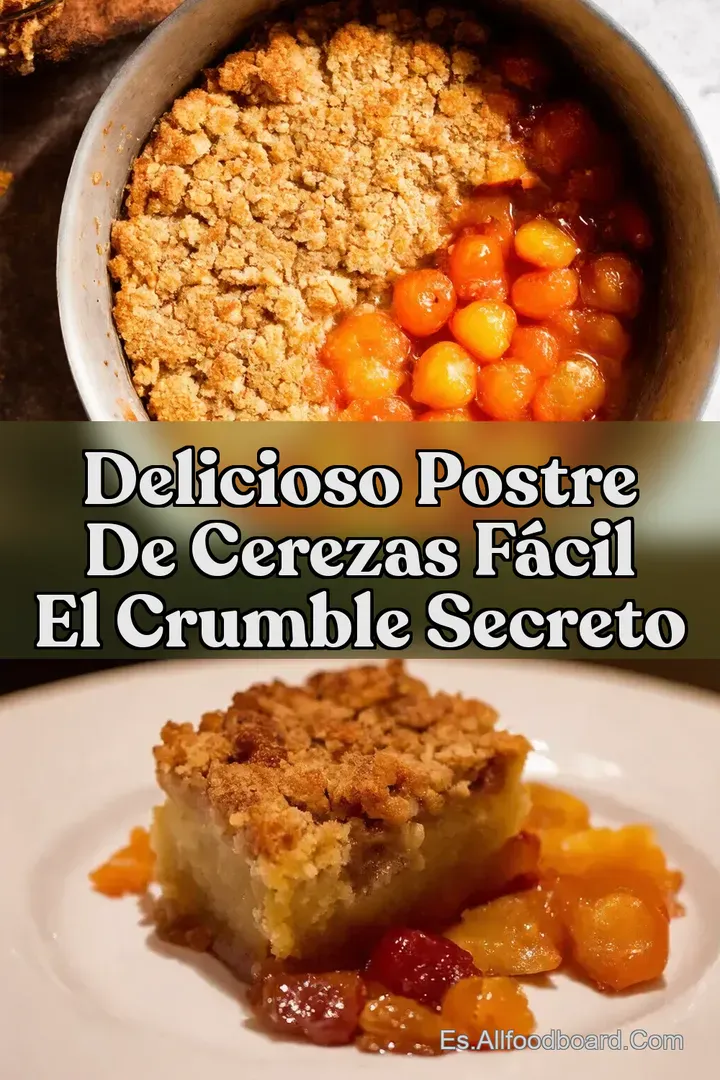 Delicioso Postre de Cerezas F&aacute;cil El Crumble Secreto