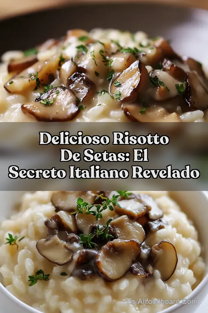 Delicioso Risotto de Setas: El Secreto Italiano Revelado