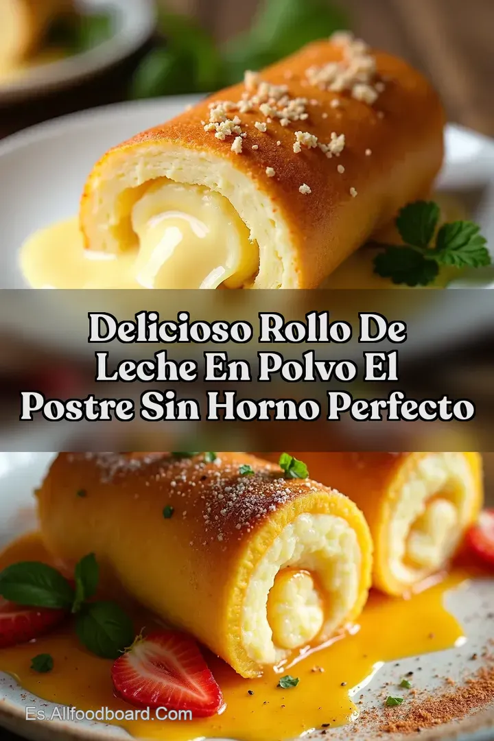 Delicioso ROLLO DE LECHE EN POLVO El Postre Sin Horno Perfecto