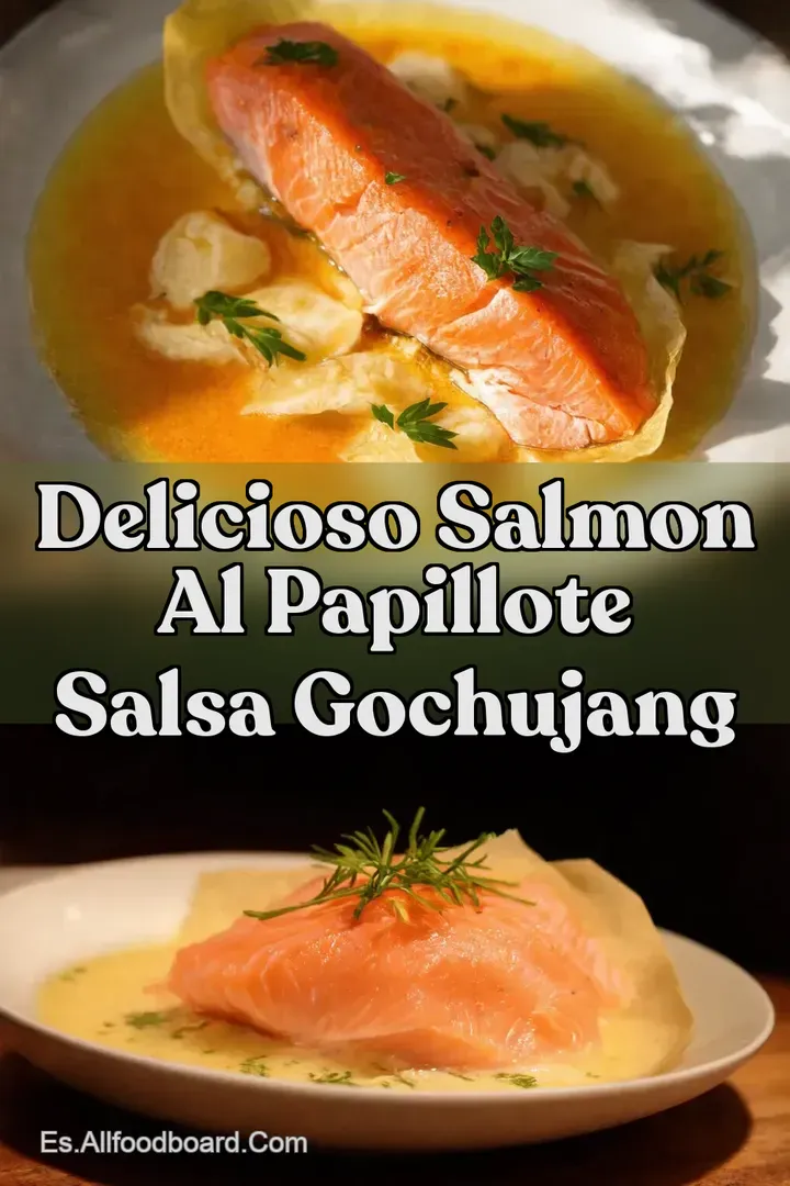 Delicioso Salmon al Papillote Salsa Gochujang