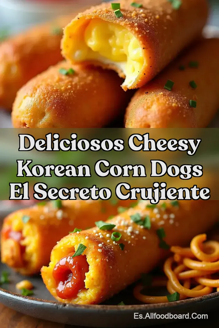 Deliciosos Cheesy Korean Corn Dogs El Secreto Crujiente