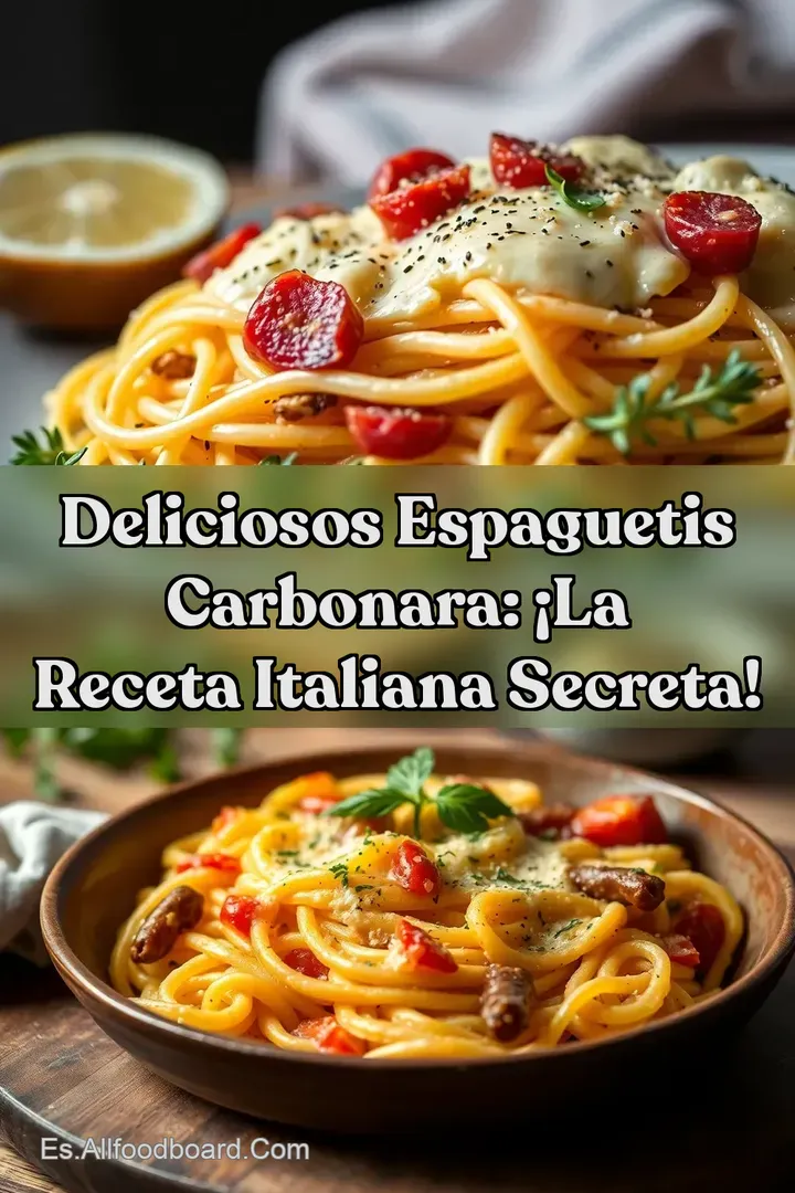 Deliciosos Espaguetis Carbonara: &iexcl;La Receta Italiana Secreta!