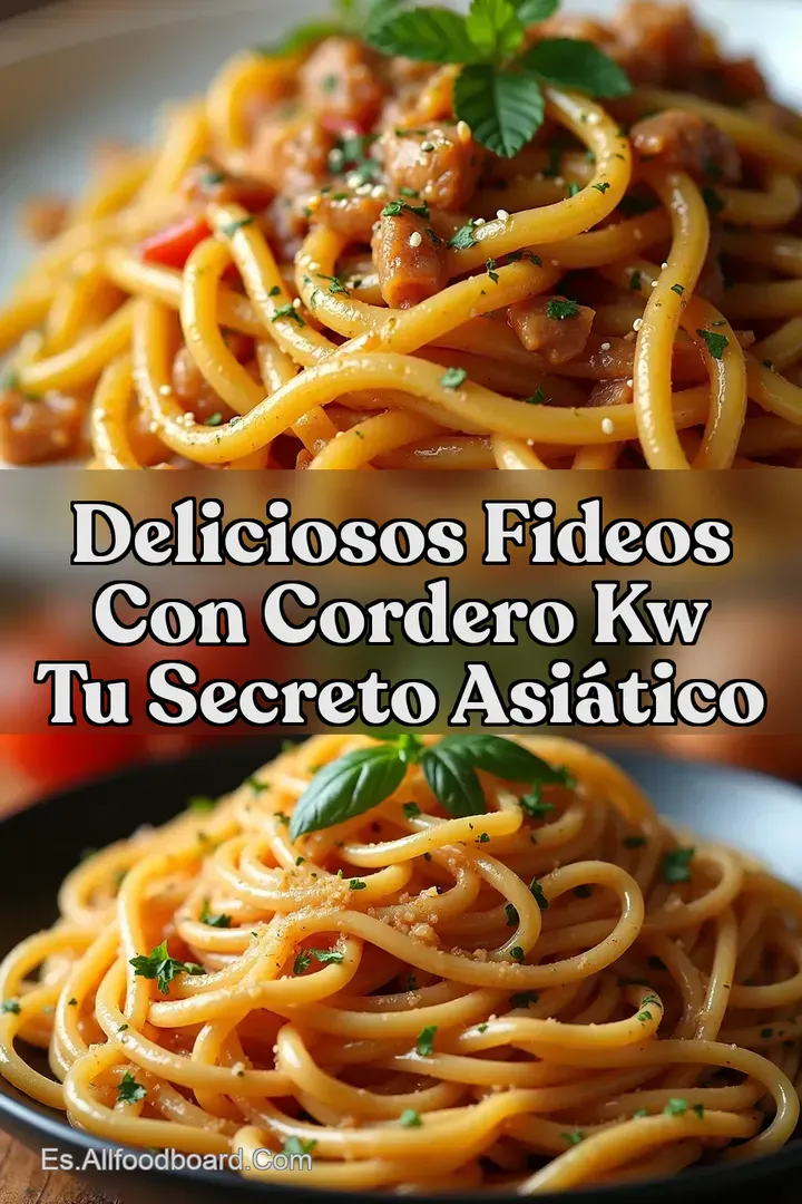 Deliciosos Fideos con Cordero kw Tu Secreto Asi&aacute;tico