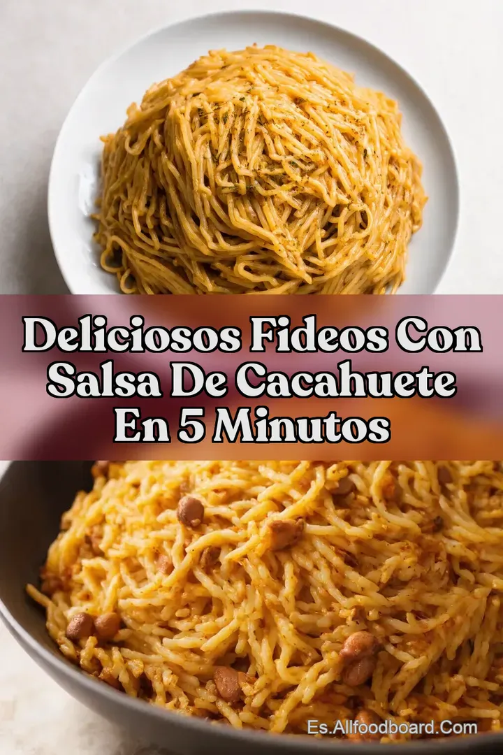 Deliciosos Fideos Con Salsa de Cacahuete en 5 Minutos
