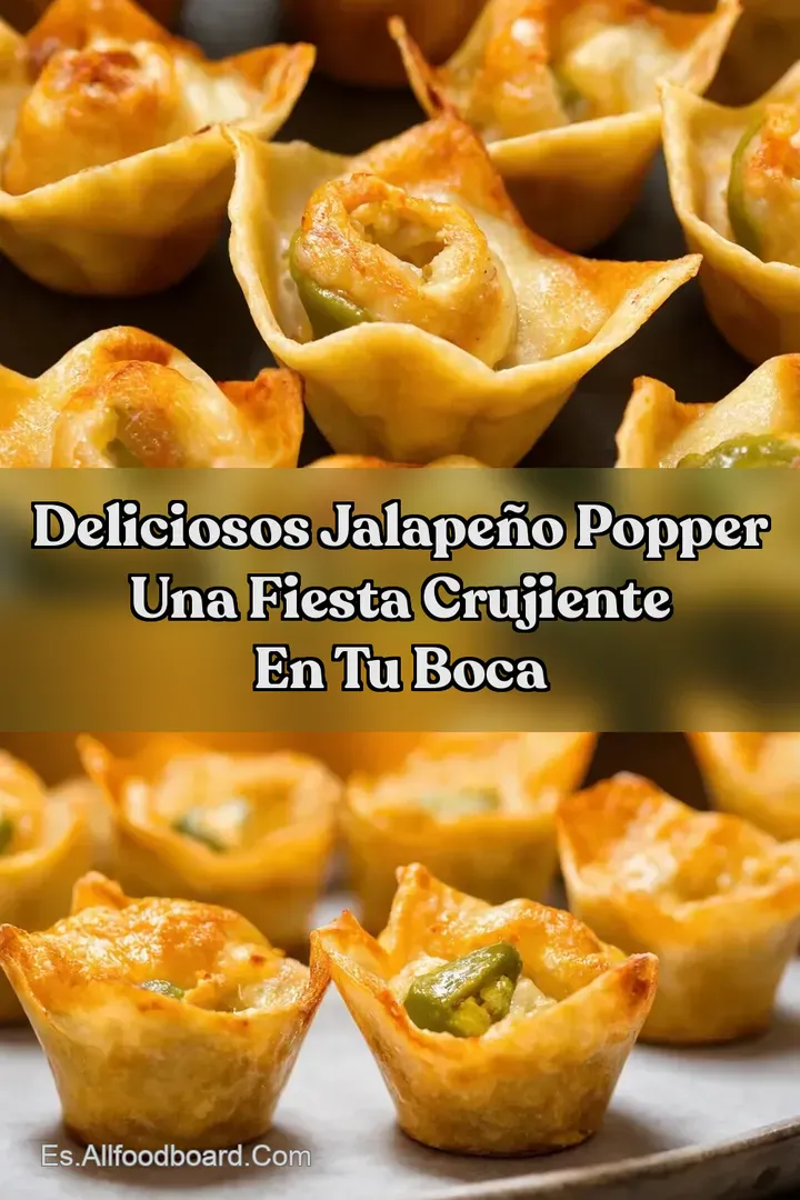 Deliciosos Jalape&ntilde;o Popper Una Fiesta Crujiente en tu Boca