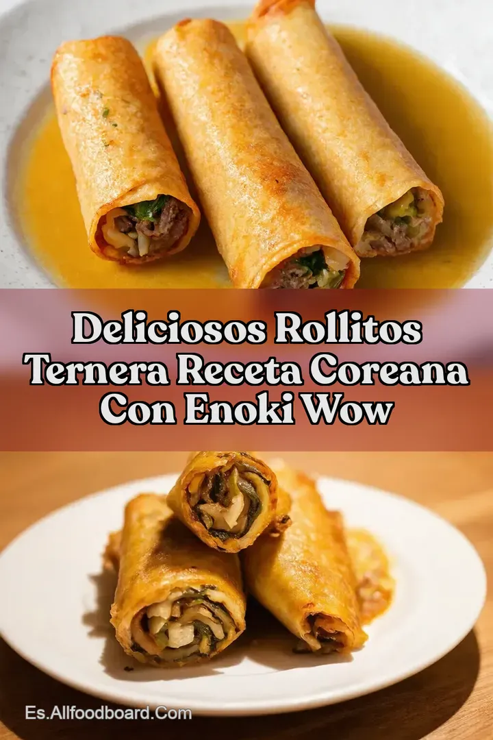 Deliciosos Rollitos Ternera Receta Coreana Con Enoki WOW