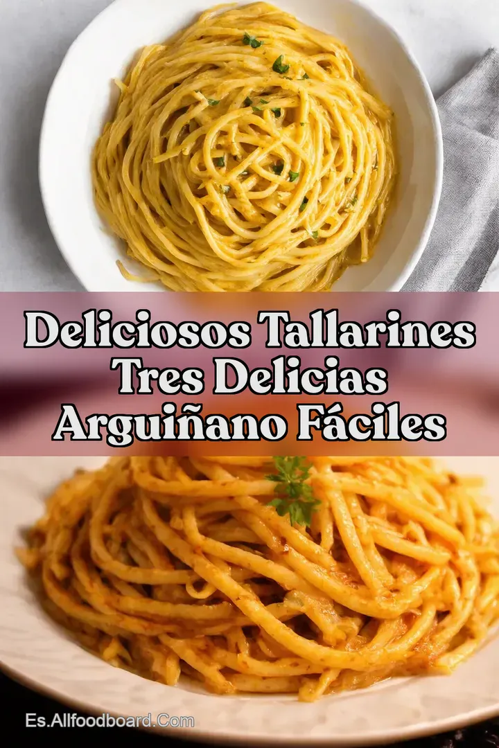 Deliciosos Tallarines Tres Delicias Argui&ntilde;ano F&aacute;ciles