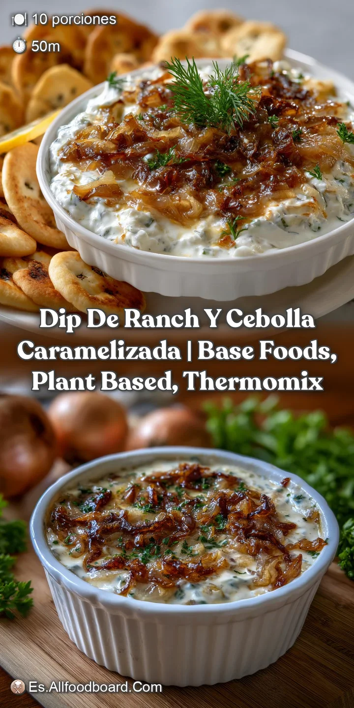 Dip de Ranch y Cebolla Caramelizada | Base Foods Plant Based Thermomix