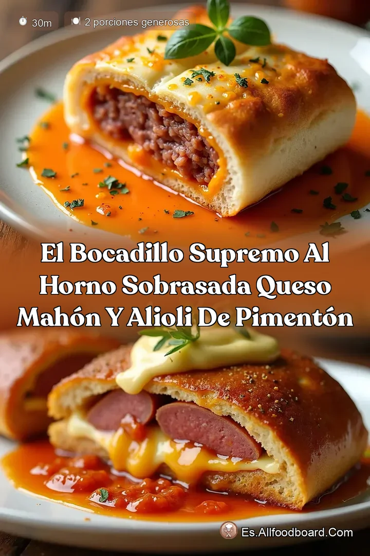 El Bocadillo Supremo al Horno Sobrasada Queso Mah&oacute;n y Alioli de Piment&oacute;n
