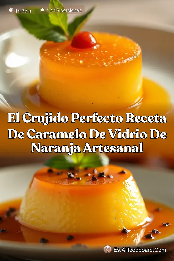 El Crujido Perfecto Receta de Caramelo de Vidrio de Naranja Artesanal