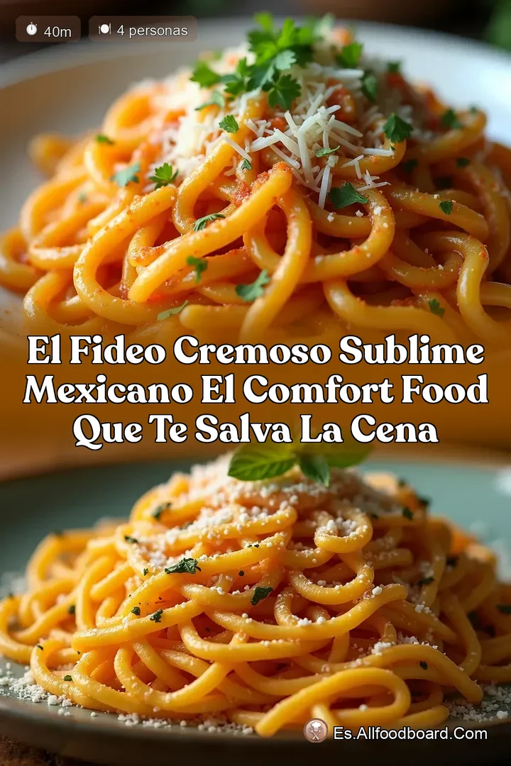El Fideo Cremoso Sublime Mexicano El Comfort Food que te Salva la Cena