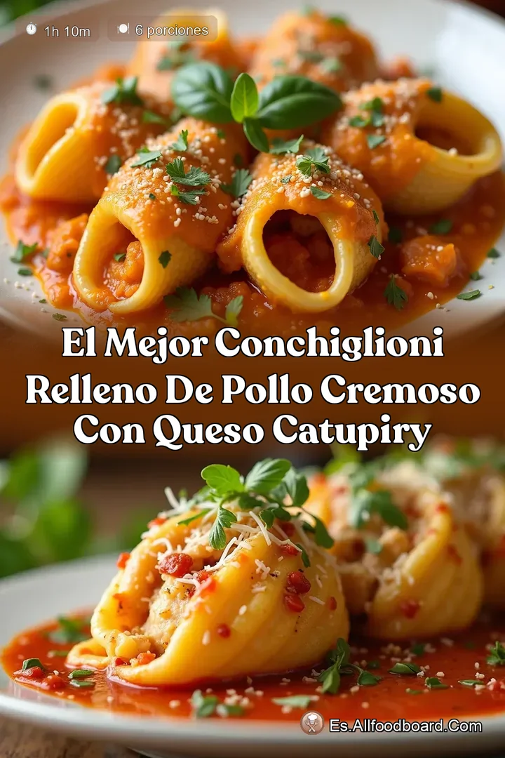 El Mejor Conchiglioni Relleno de Pollo Cremoso con Queso Catupiry
