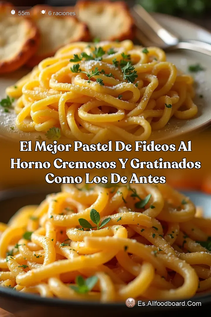 El Mejor Pastel de Fideos al Horno Cremosos y Gratinados como los de antes