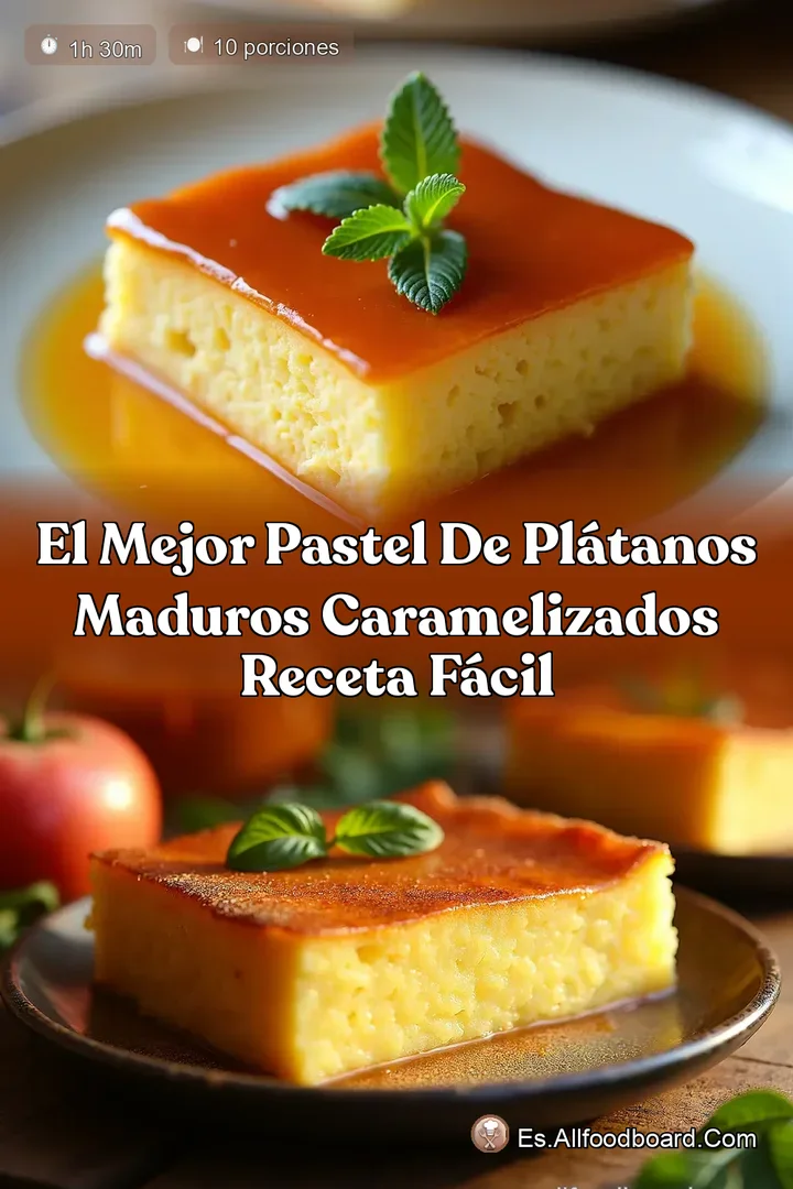 El Mejor Pastel de Pl&aacute;tanos Maduros Caramelizados Receta F&aacute;cil