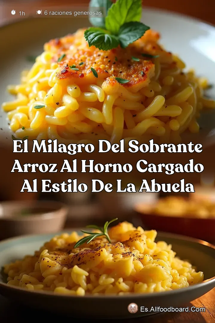 El Milagro del Sobrante Arroz al Horno Cargado al Estilo de la Abuela