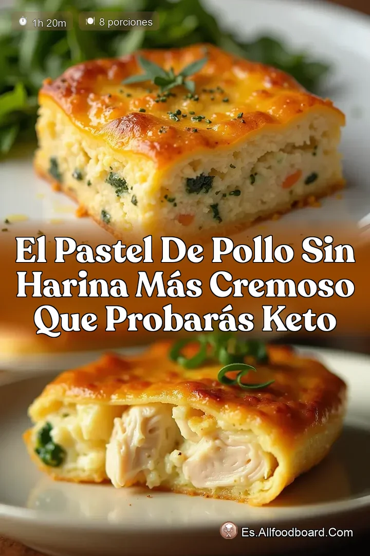 El Pastel de Pollo Sin Harina M&aacute;s Cremoso que Probar&aacute;s Keto