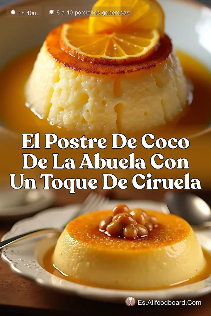 El Postre de Coco de la Abuela con un Toque de Ciruela