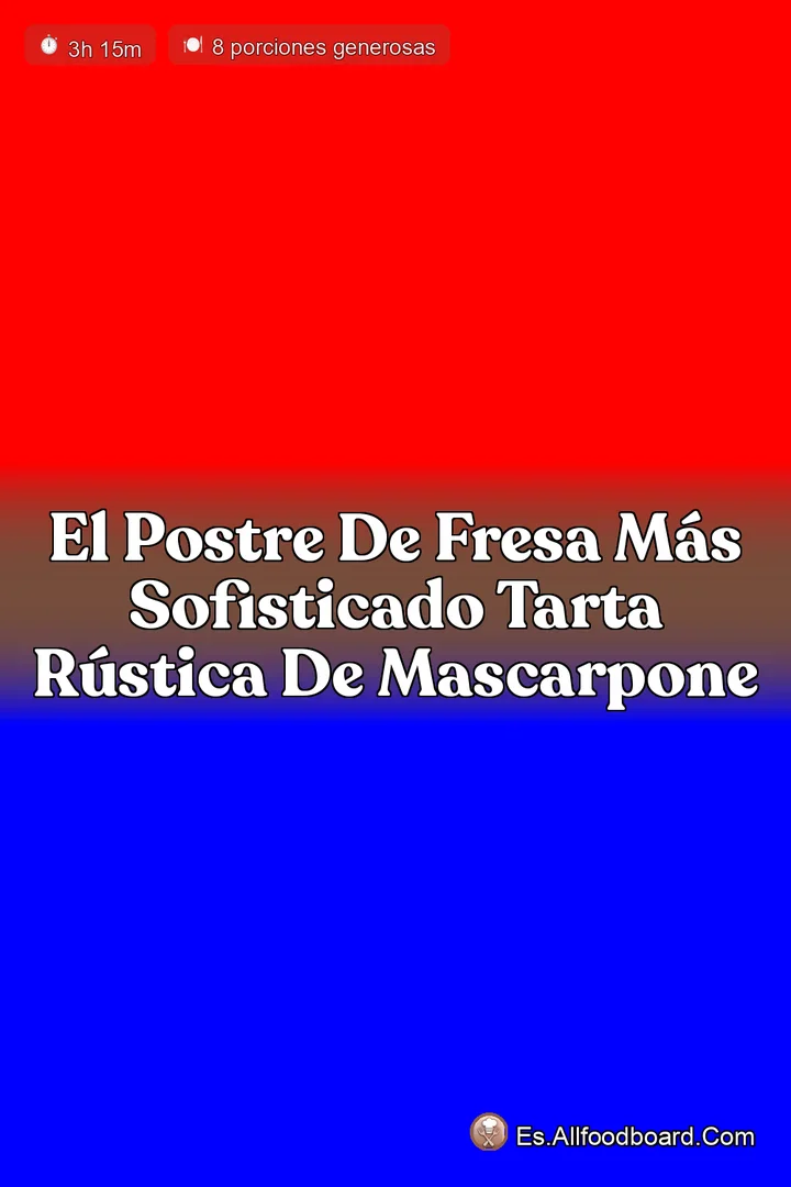 El Postre de Fresa M&aacute;s Sofisticado Tarta R&uacute;stica de Mascarpone