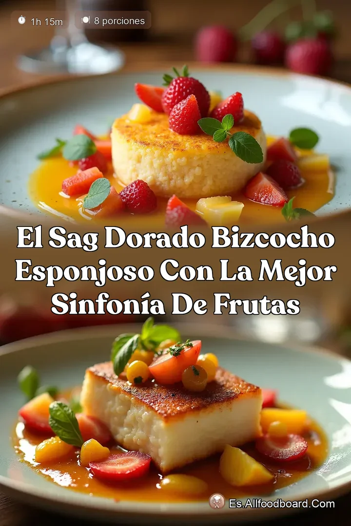 El SAG Dorado Bizcocho Esponjoso con la Mejor Sinfon&iacute;a de Frutas