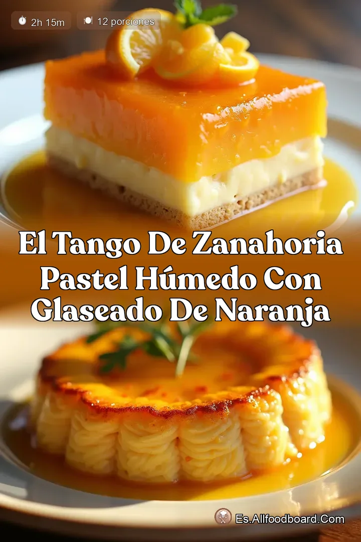 El Tango de Zanahoria Pastel H&uacute;medo con Glaseado de Naranja