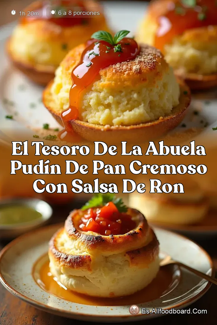 El Tesoro de la Abuela Pud&iacute;n de Pan Cremoso con Salsa de Ron