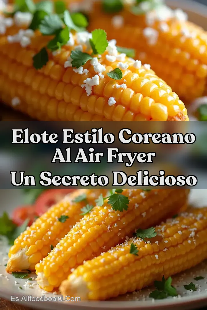 Elote Estilo Coreano al Air Fryer Un Secreto Delicioso