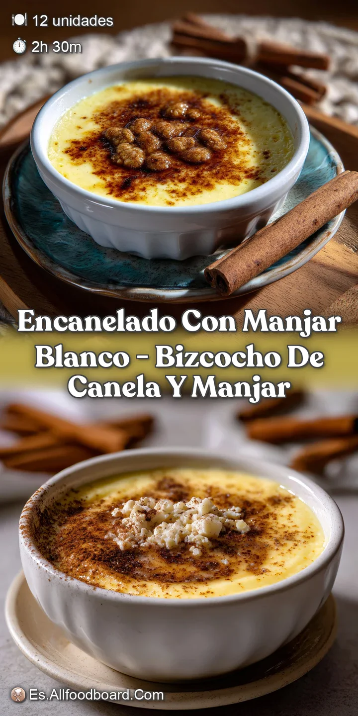 Encanelado con Manjar Blanco - Bizcocho de Canela y Manjar