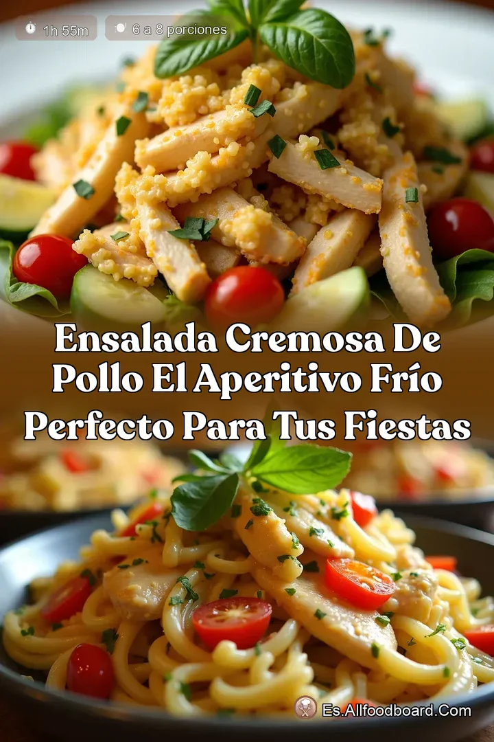 Ensalada Cremosa de Pollo El Aperitivo Fr&iacute;o Perfecto para tus Fiestas
