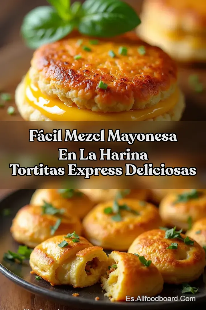 F&aacute;cil MEZCL MAYONESA EN LA HARINA Tortitas Express Deliciosas