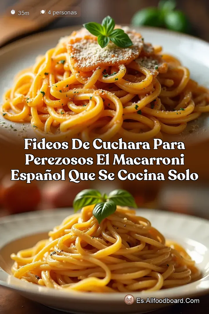 Fideos de Cuchara para Perezosos El Macarroni Espa&ntilde;ol que se Cocina Solo