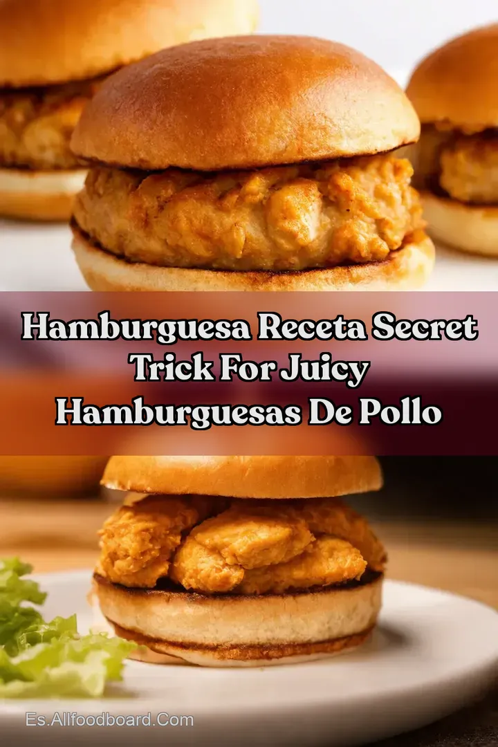 Hamburguesa Receta Secret Trick for Juicy Hamburguesas de Pollo