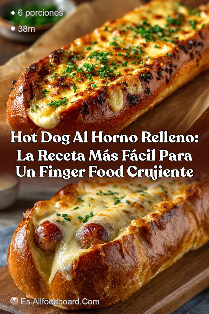Hot dog al horno relleno: La receta m&aacute;s f&aacute;cil para un finger food crujiente