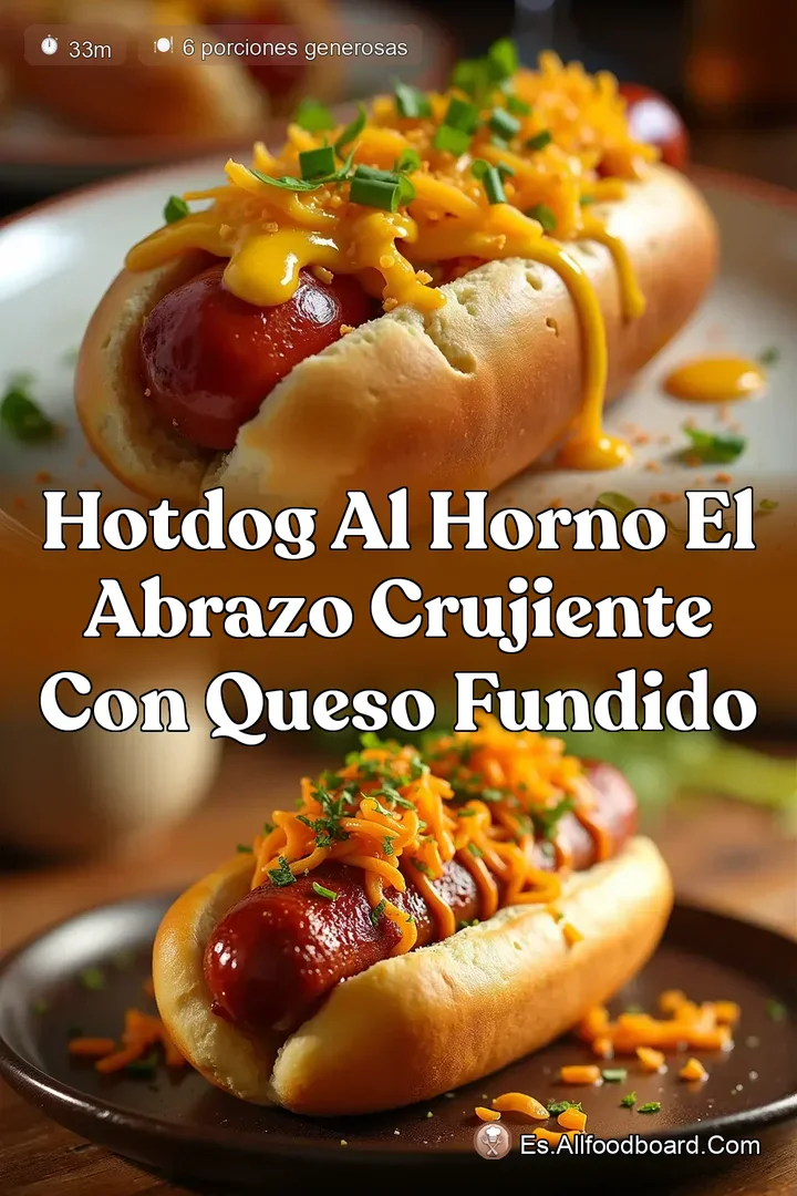 HotDog Al Horno El Abrazo Crujiente con Queso Fundido