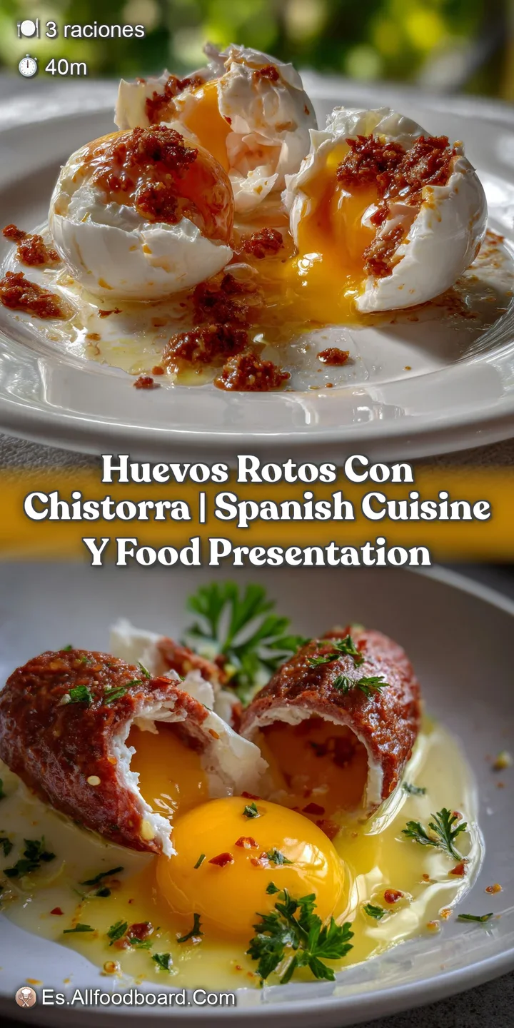 Huevos Rotos Con Chistorra | Spanish Cuisine y Food Presentation