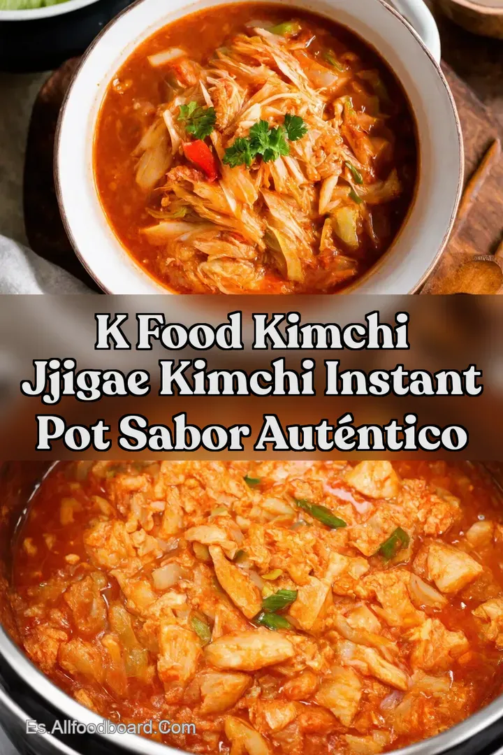 K Food Kimchi Jjigae Kimchi Instant Pot Sabor Aut&eacute;ntico