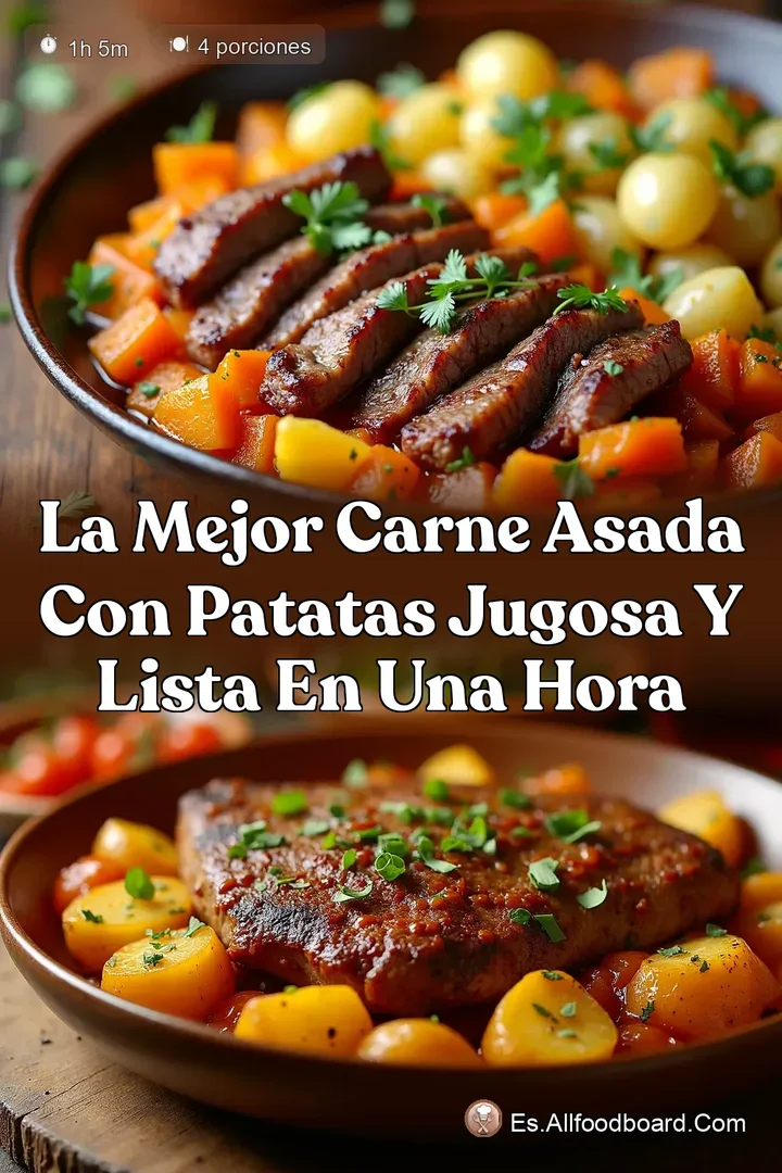 La Mejor Carne Asada con Patatas Jugosa y Lista en una Hora