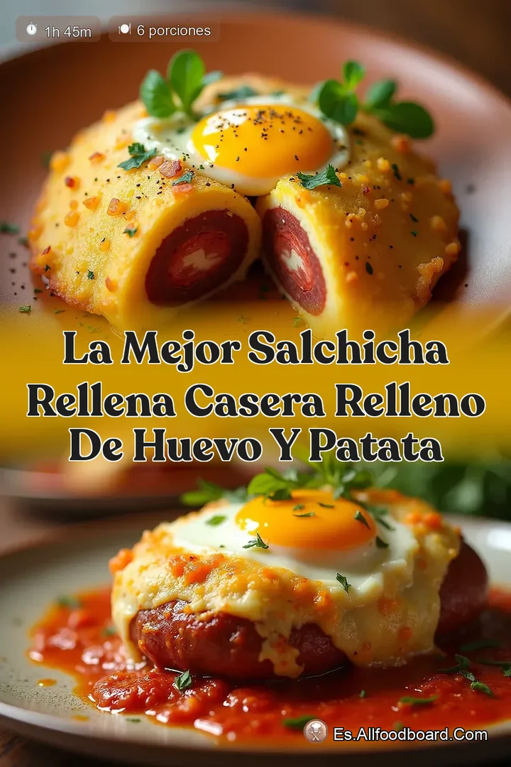 La Mejor Salchicha Rellena Casera Relleno de Huevo y Patata