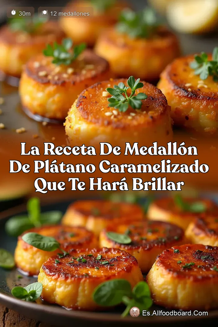 La Receta de Medall&oacute;n de Pl&aacute;tano Caramelizado que te Har&aacute; Brillar