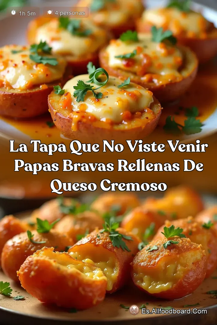 La Tapa que no Viste Venir Papas Bravas Rellenas de Queso Cremoso