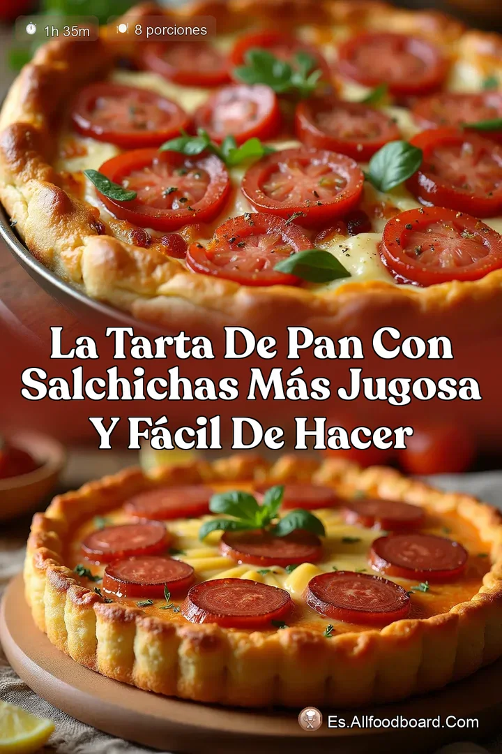 La Tarta de Pan con Salchichas M&aacute;s Jugosa y F&aacute;cil de Hacer