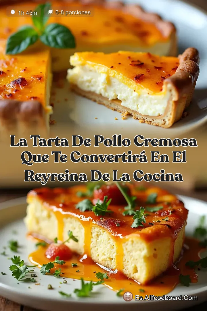 La Tarta de Pollo Cremosa que te Convertir&aacute; en el ReyReina de la Cocina