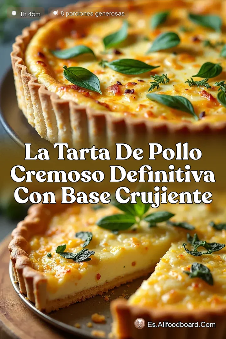 La Tarta de Pollo Cremoso Definitiva con Base Crujiente