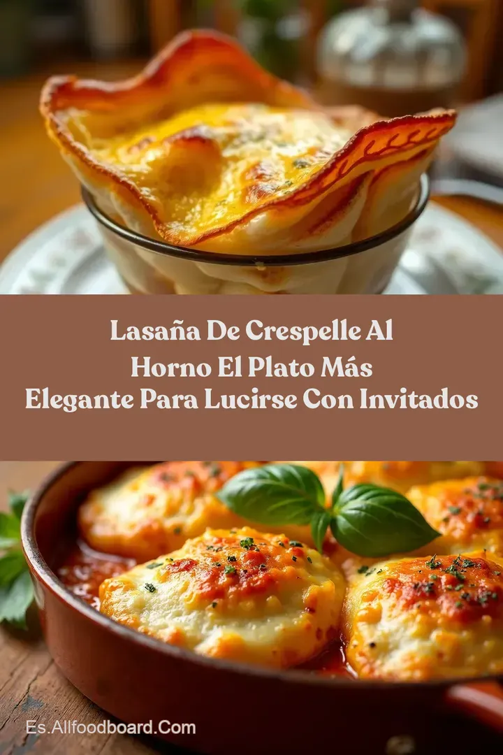Lasa&ntilde;a de Crespelle al Horno El plato m&aacute;s elegante para lucirse con invitados