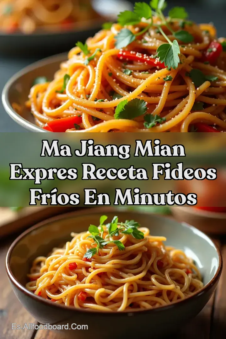 Ma Jiang Mian Expres Receta Fideos Fr&iacute;os en Minutos